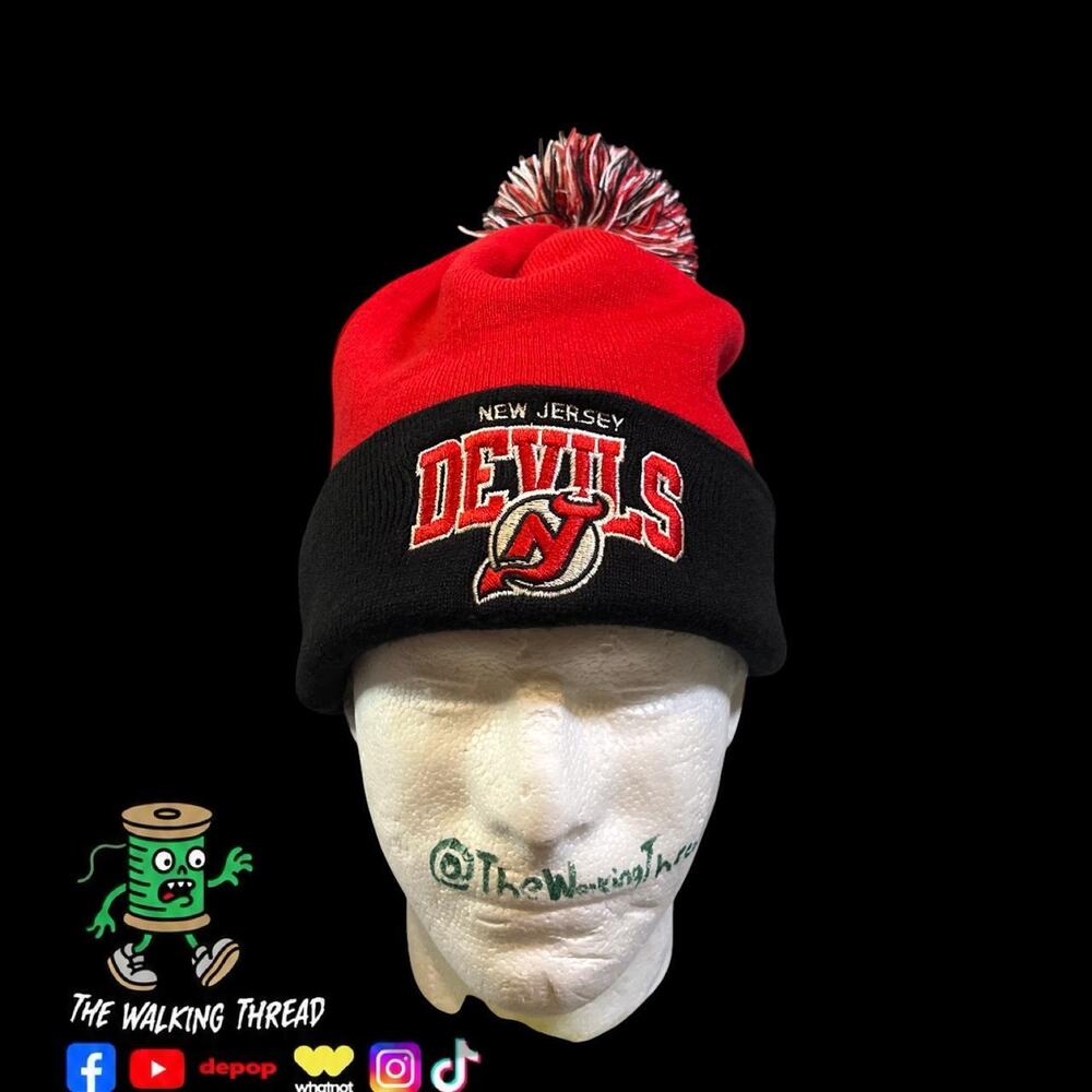 New Jersey NHL Devils Hockey Mitchell & Ness Beanie OSFA